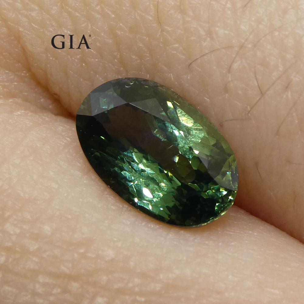 1.31ct Oval Teal Blue Sapphire GIA Certified Thailand Unheated For Sale 5