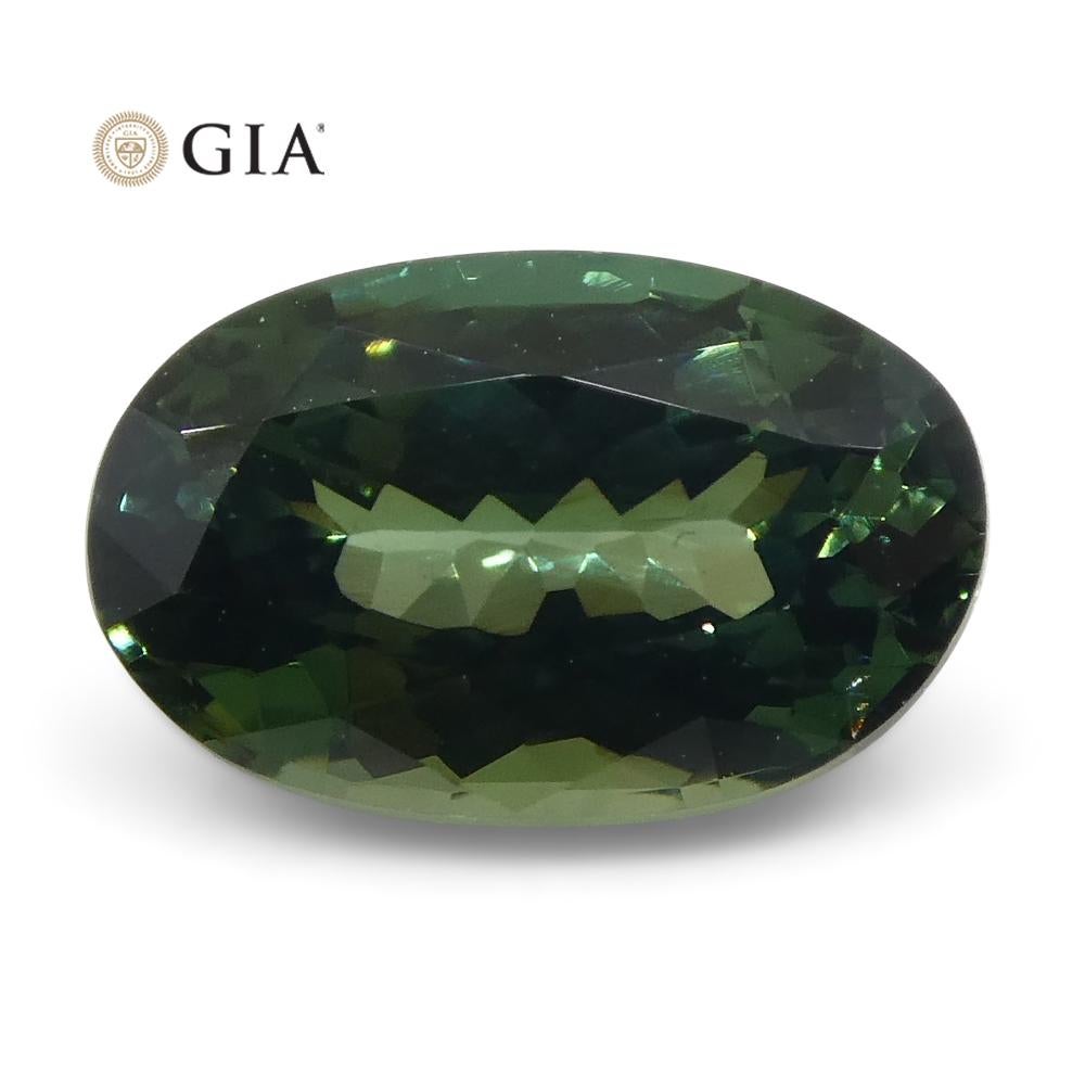 1.31ct Oval Teal Blue Sapphire GIA Certified Thailand Unheated For Sale 7