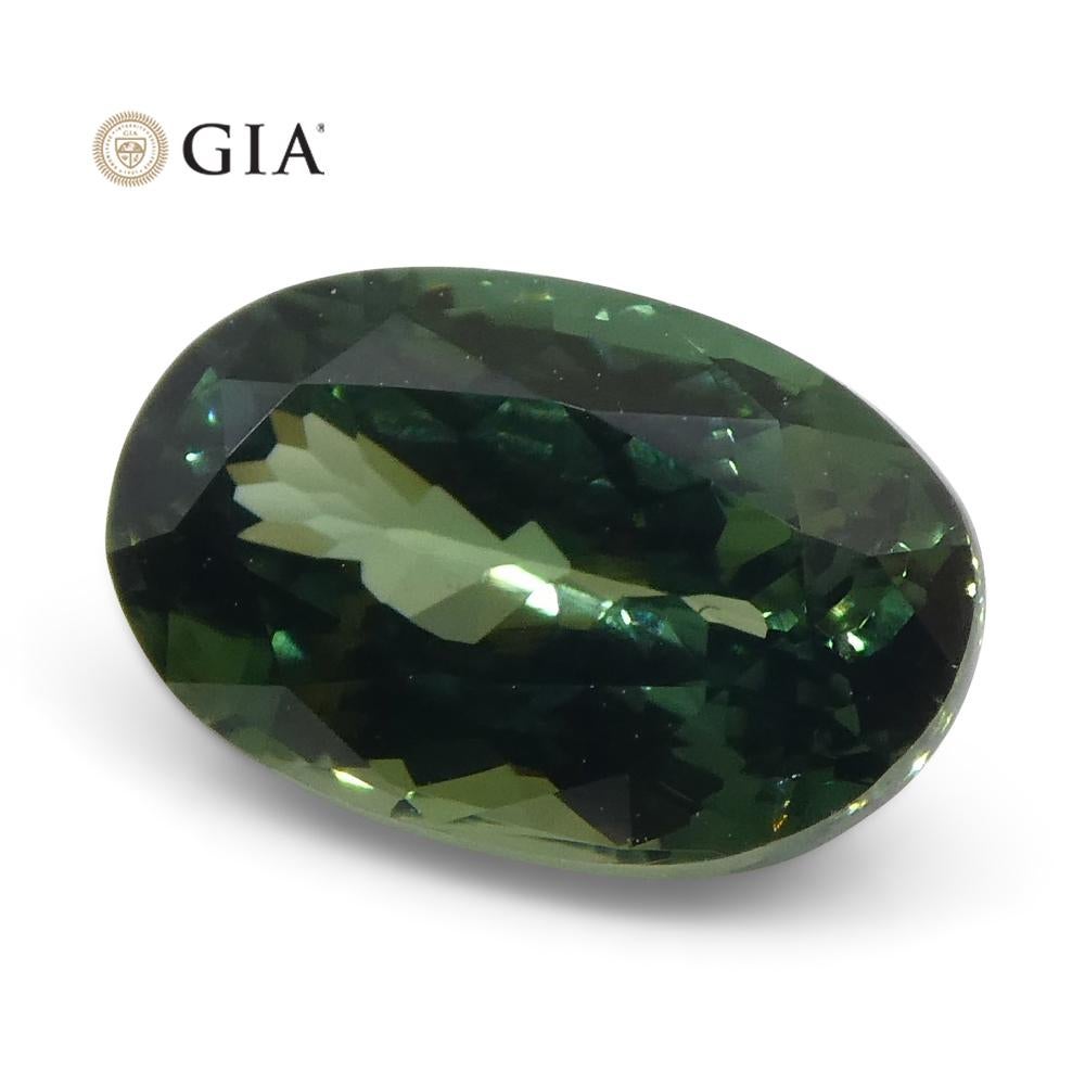 1.31ct Oval Teal Blue Sapphire GIA Certified Thailand Unheated For Sale 8