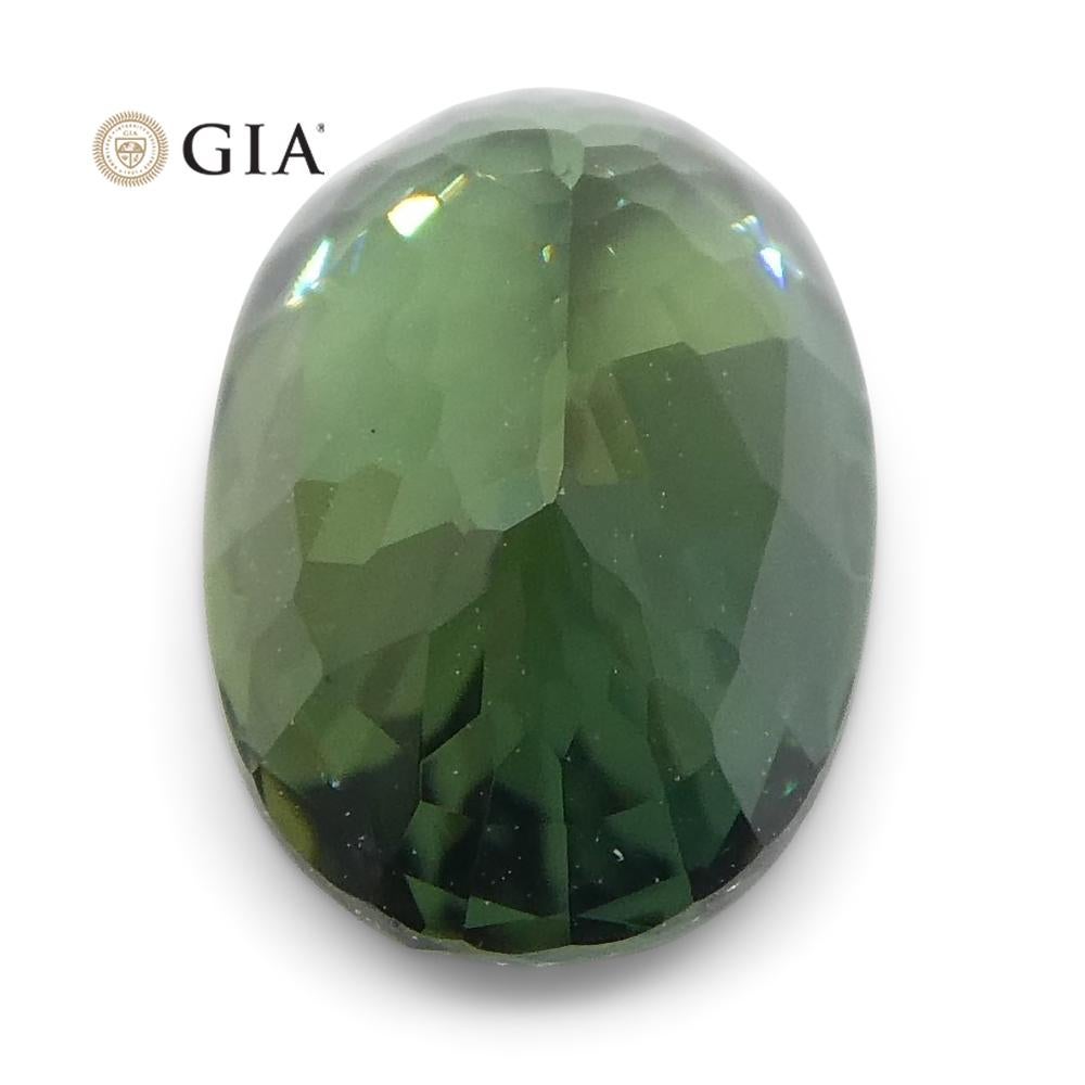 1.31 Carat Oval Teal Blue Sapphire GIA Certified Thailand Unheated For Sale 8