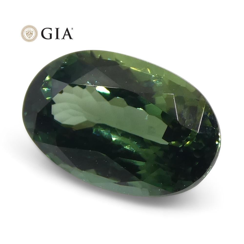 1,31ct Zafiro Azul Teal Ovalado Certificado GIA Tailandia Sin Calentar en venta 10