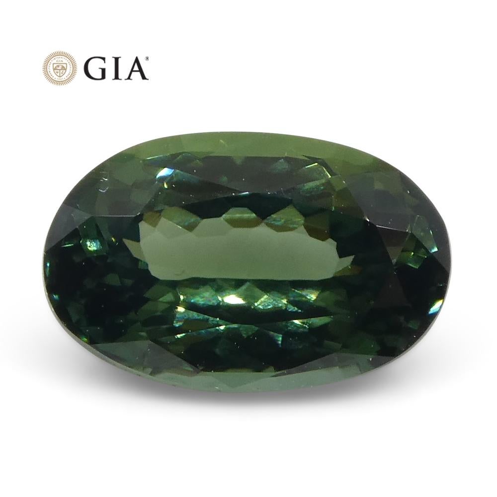 1,31ct Zafiro Azul Teal Ovalado Certificado GIA Tailandia Sin Calentar en venta 2