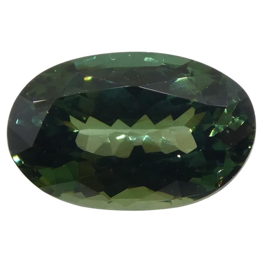 1.31 Carat Oval Teal Blue Sapphire GIA Certified Thailand Unheated For Sale
