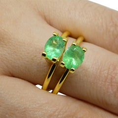 1.31ct Pair Oval Green Emerald from Colombia