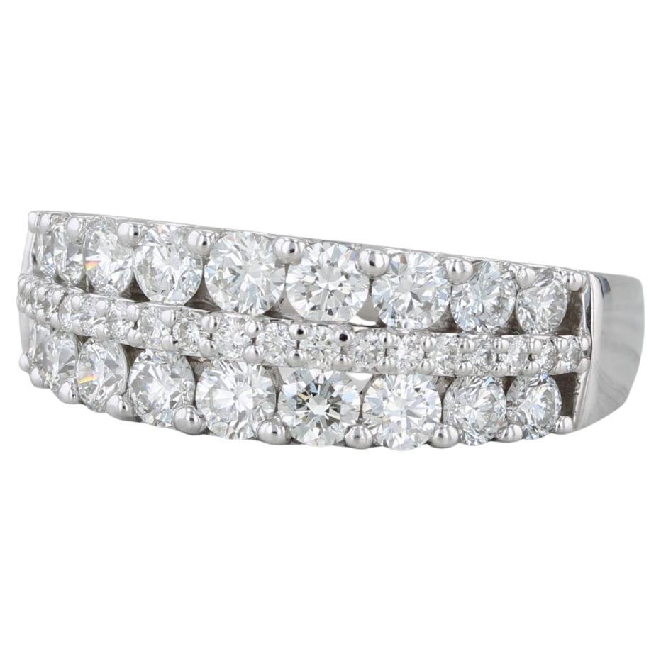 1.31ctw Anillo de Diamantes 14k Oro Blanco Tamaño 8 Aniversario de Boda