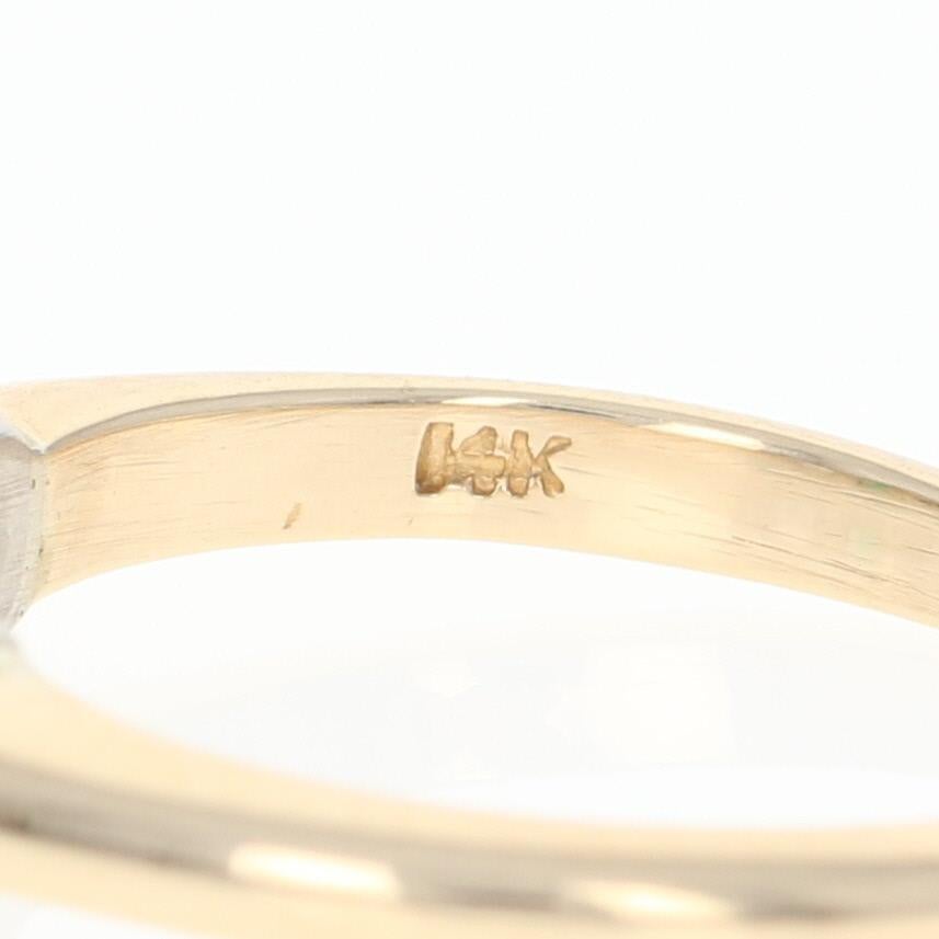 1.31 Carat Emerald and Diamond Art Deco Ring, 14 Karat Yellow Gold Vintage 1