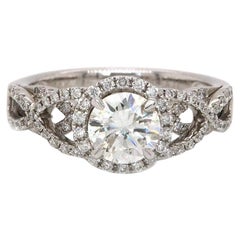 1.31ctw Round Diamond Woven Engagement Ring in 14K