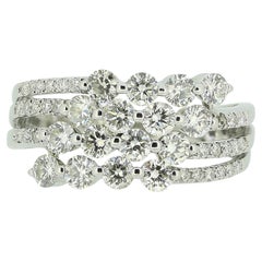 1.32 Carat Diamond Four Row Ring
