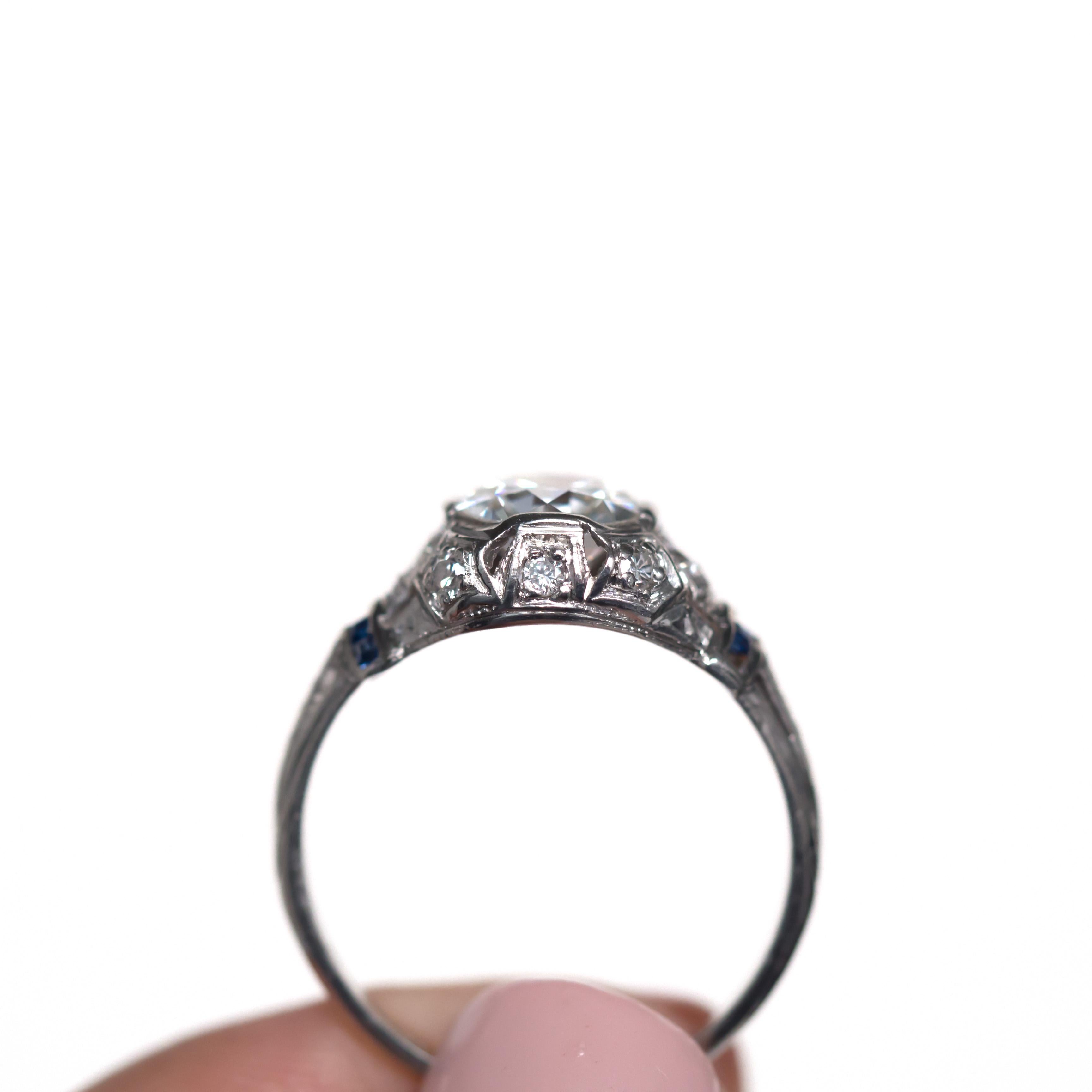 1.32 Carat Diamond Platinum Engagement Ring 1