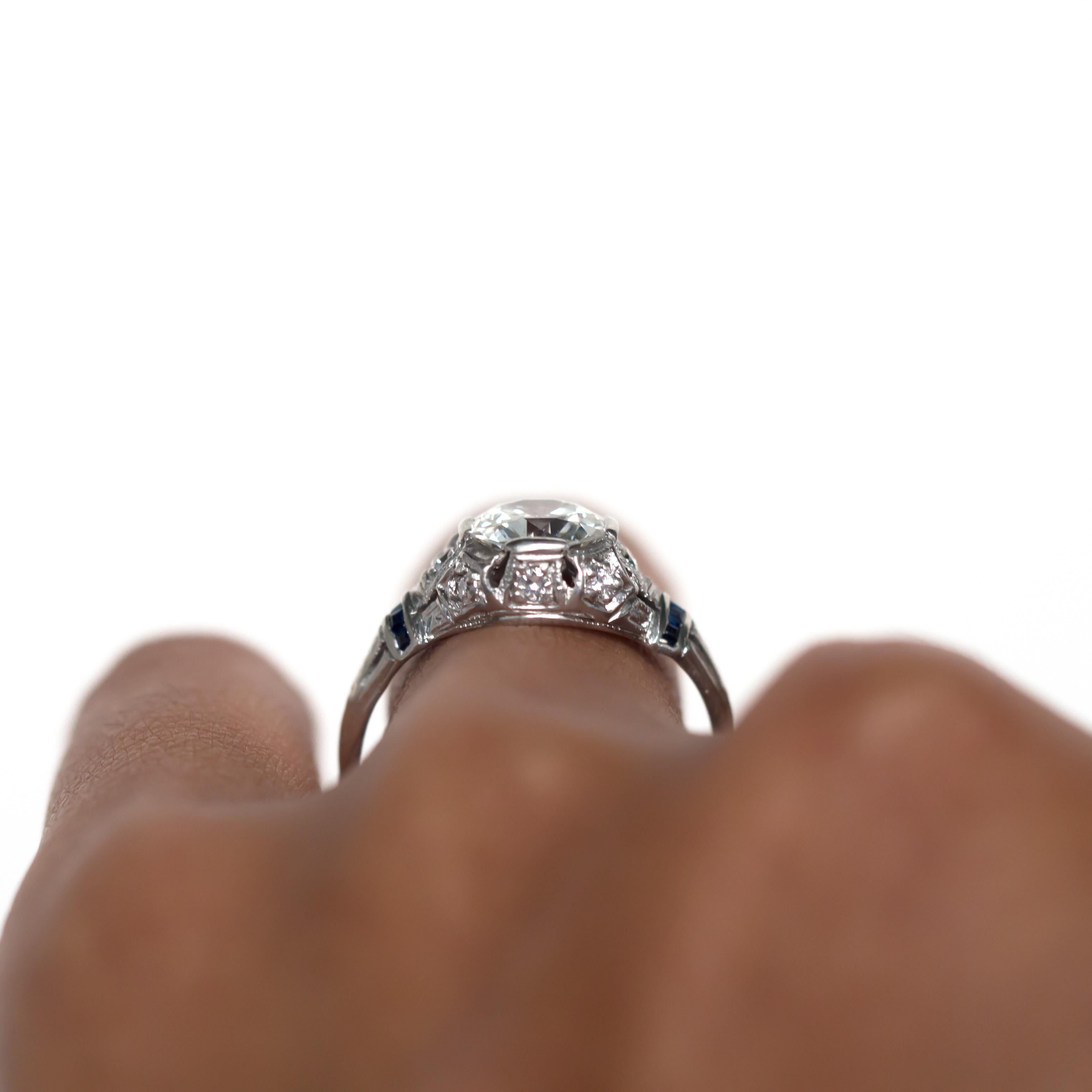 1.32 Carat Diamond Platinum Engagement Ring 4
