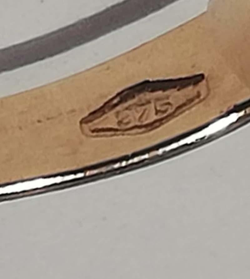 Anello con diamanti da 1.32 carati, oro rosa e argento. in vendita 1