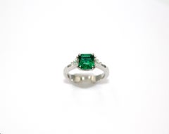1.32 Carat Emerald Diamond Ring