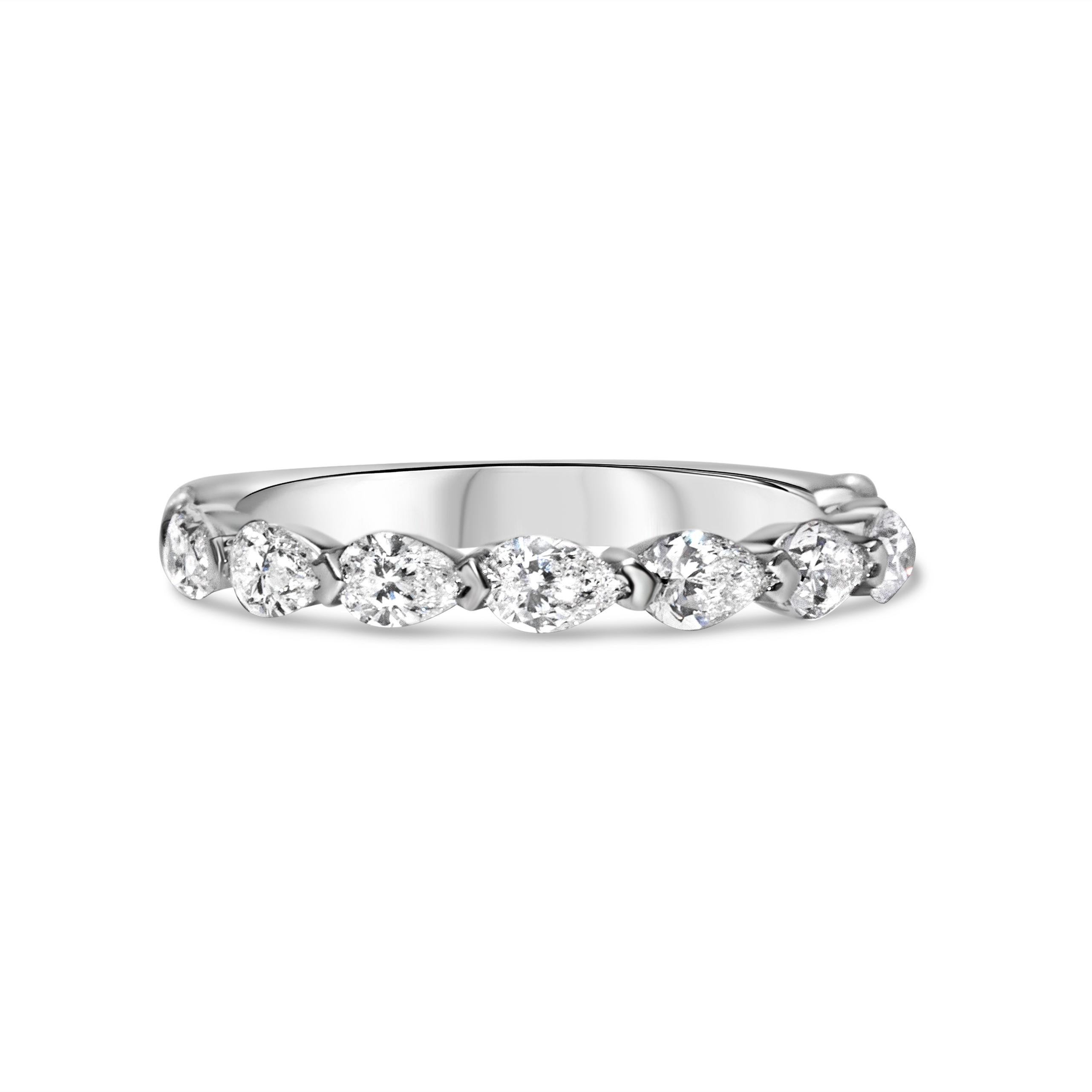 Contemporaneo Anello con diamante rotondo da 1,32 carati F-G, SI, in oro bianco 14k in vendita