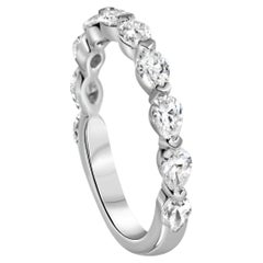 1.32 Carat F-G, SI Round Diamond Ring in 14k White Gold