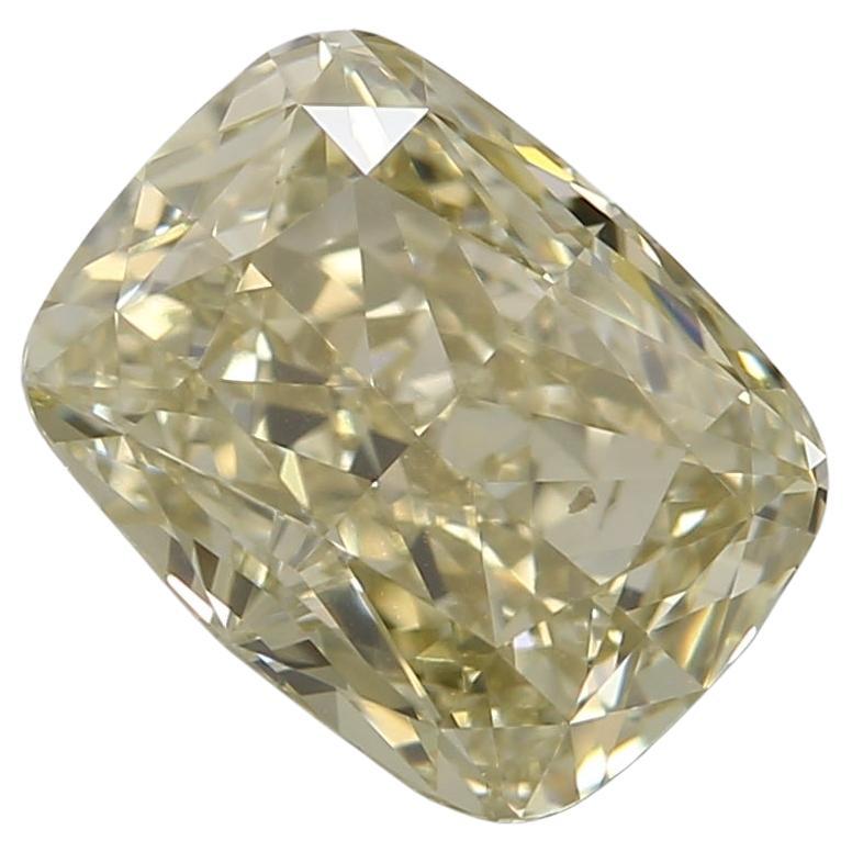 1.32 Carat Fancy Brownish Greenish Yellow Cushion cut diamond GIA Certified For Sale