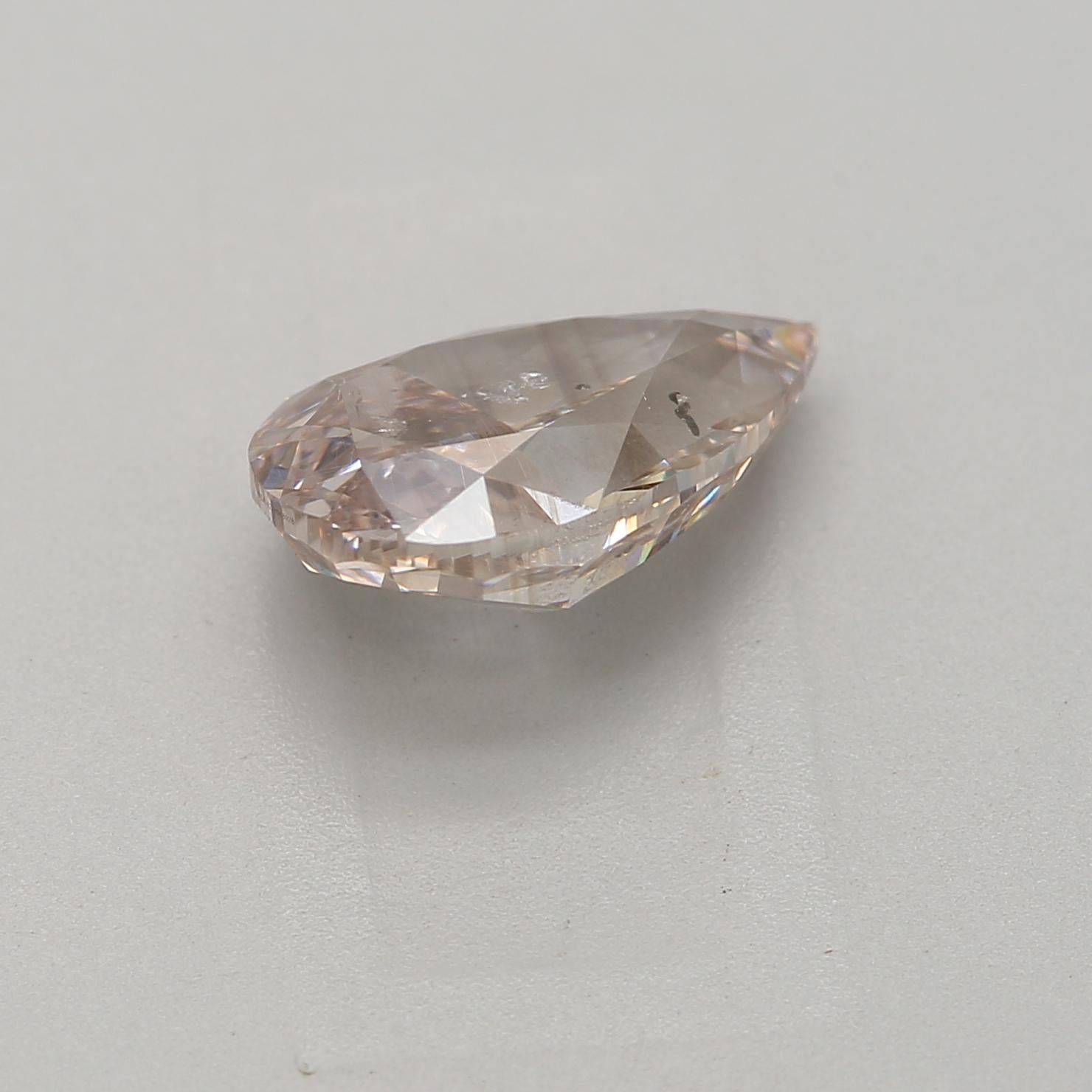 1.32 Carat Fancy Pink Brown Pear cut diamond I1 Clarity GIA Certified In New Condition For Sale In Kowloon, HK