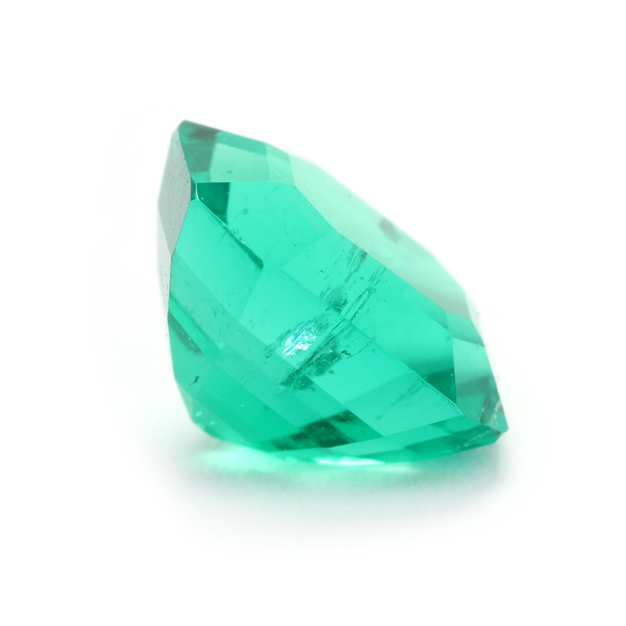 1.32 Carat Loose Natural Emerald Gemstone GIA Emerald Cut Solitaire In New Condition For Sale In McLeansville, NC