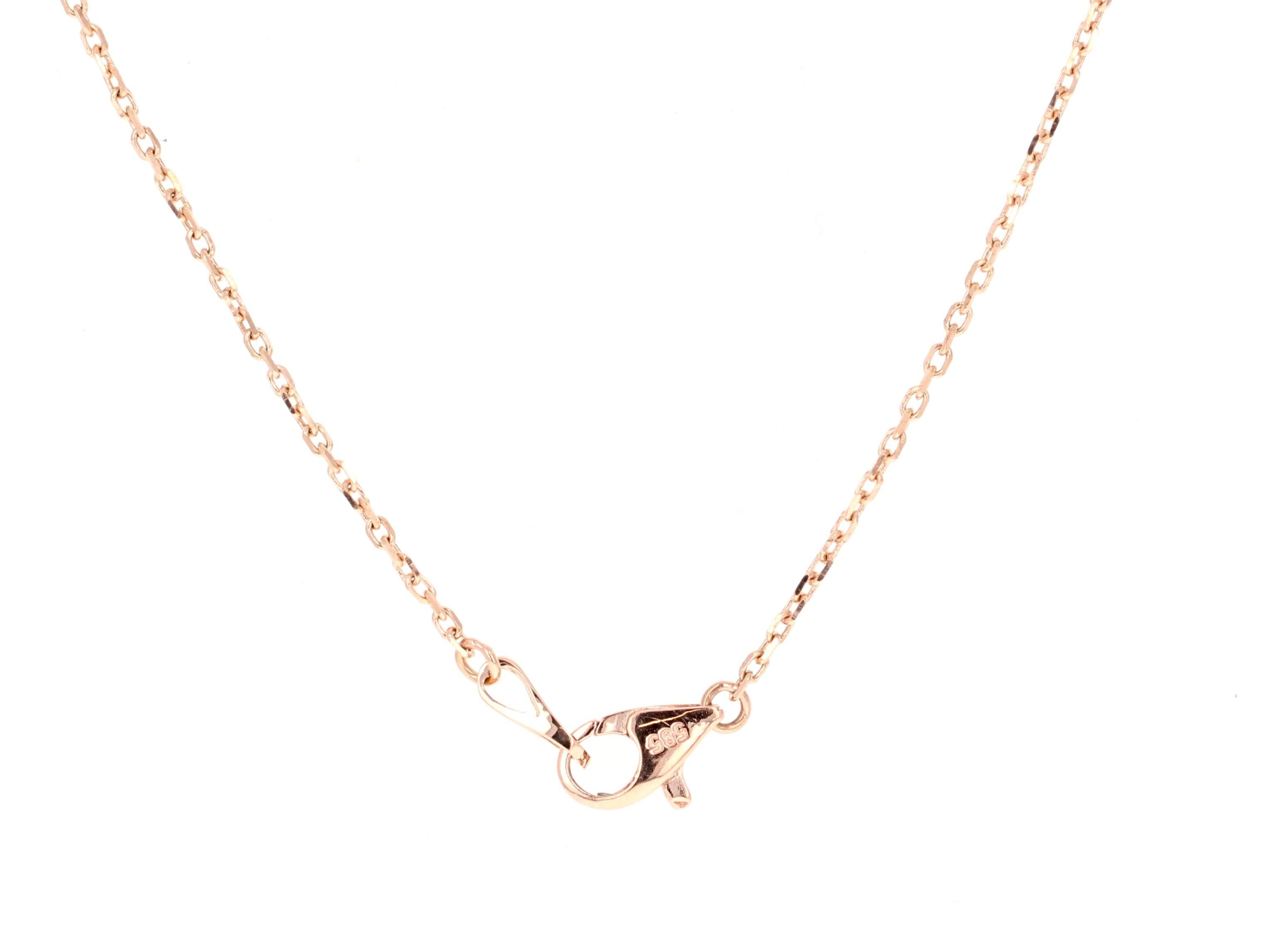 Collana a catena in oro giallo con zaffiro arcobaleno multicolore da 1,32 carati in vendita 1