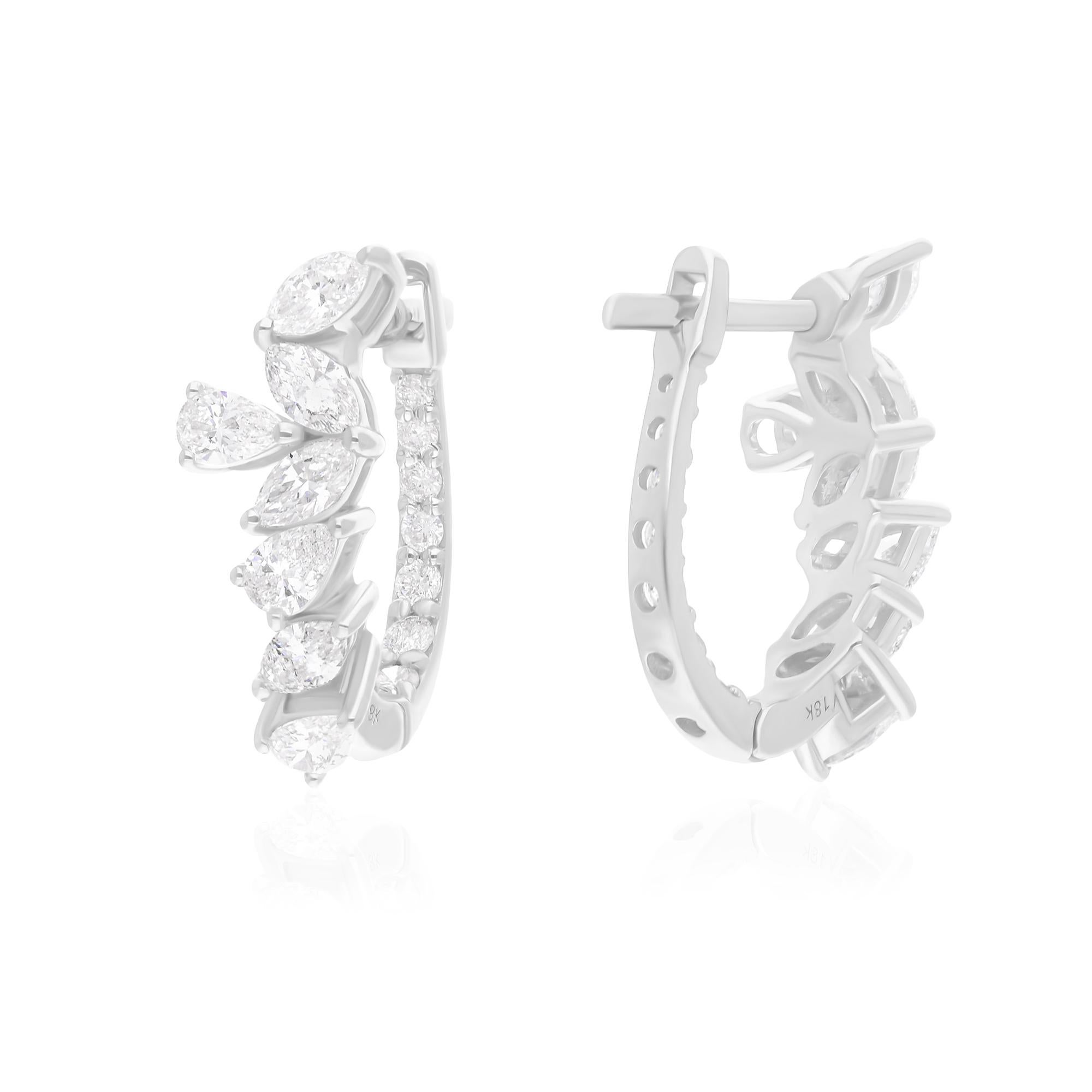 Cast from 18-karat gold, these exquisite earrings are handset with 1.32 carats of sparkling diamonds.

FOLLOW SPECTRUM JEWELS storefront to view the latest collection & exclusive pieces. Spectrum Jewels is proudly rated as a Top Seller on 1stdibs