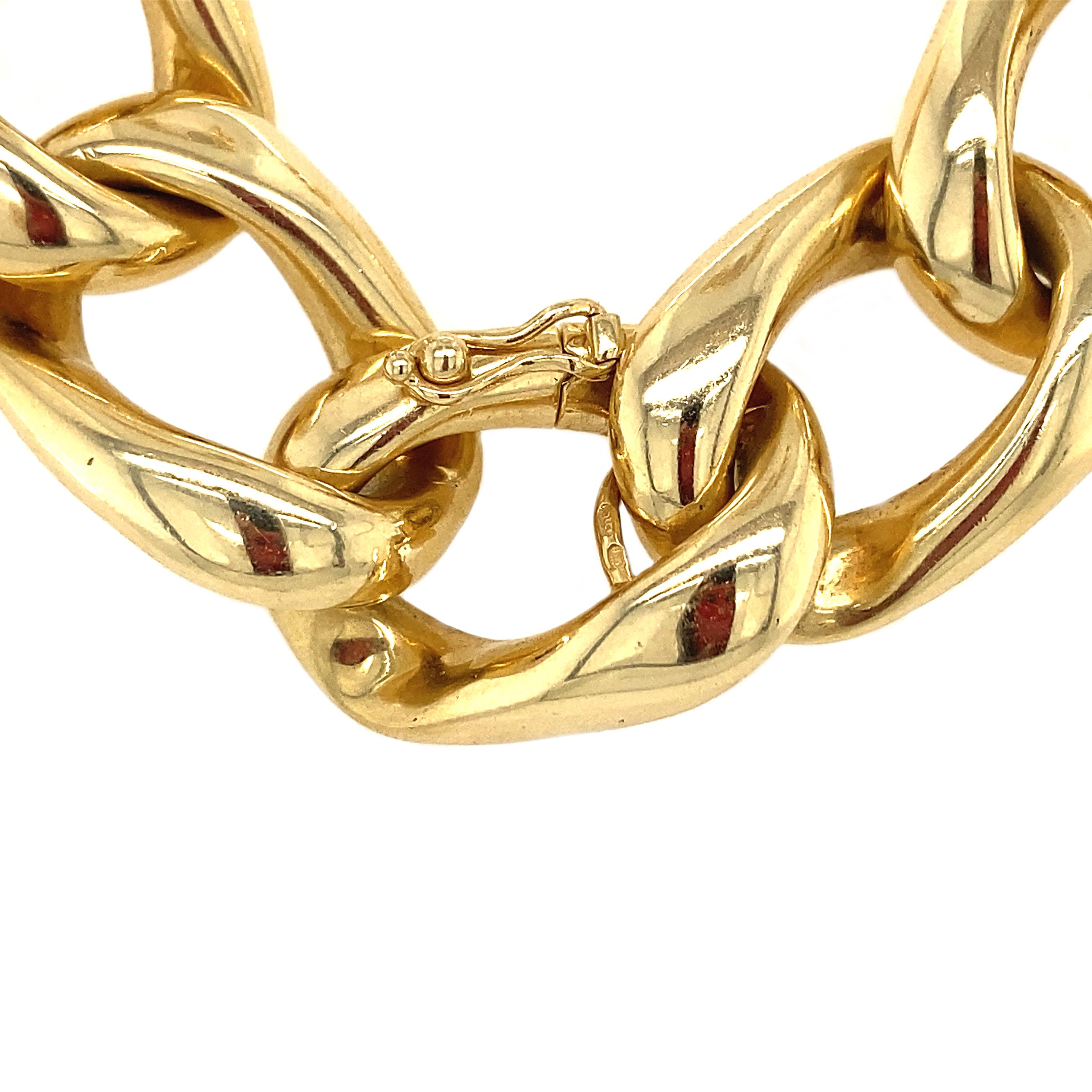 Brilliant Cut 1.32 Carat Total Diamond-Set Handmade Estate 14K Solid Gold Curb Chain Necklace For Sale
