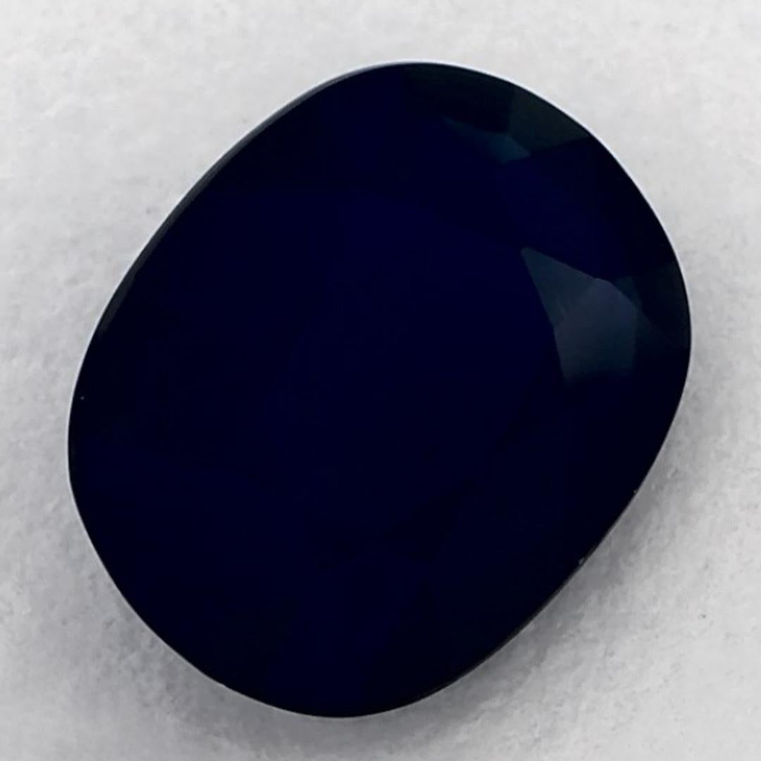 1.32 Ct Blue Sapphire Oval Loose Gemstone In New Condition For Sale In Fort Lee, NJ