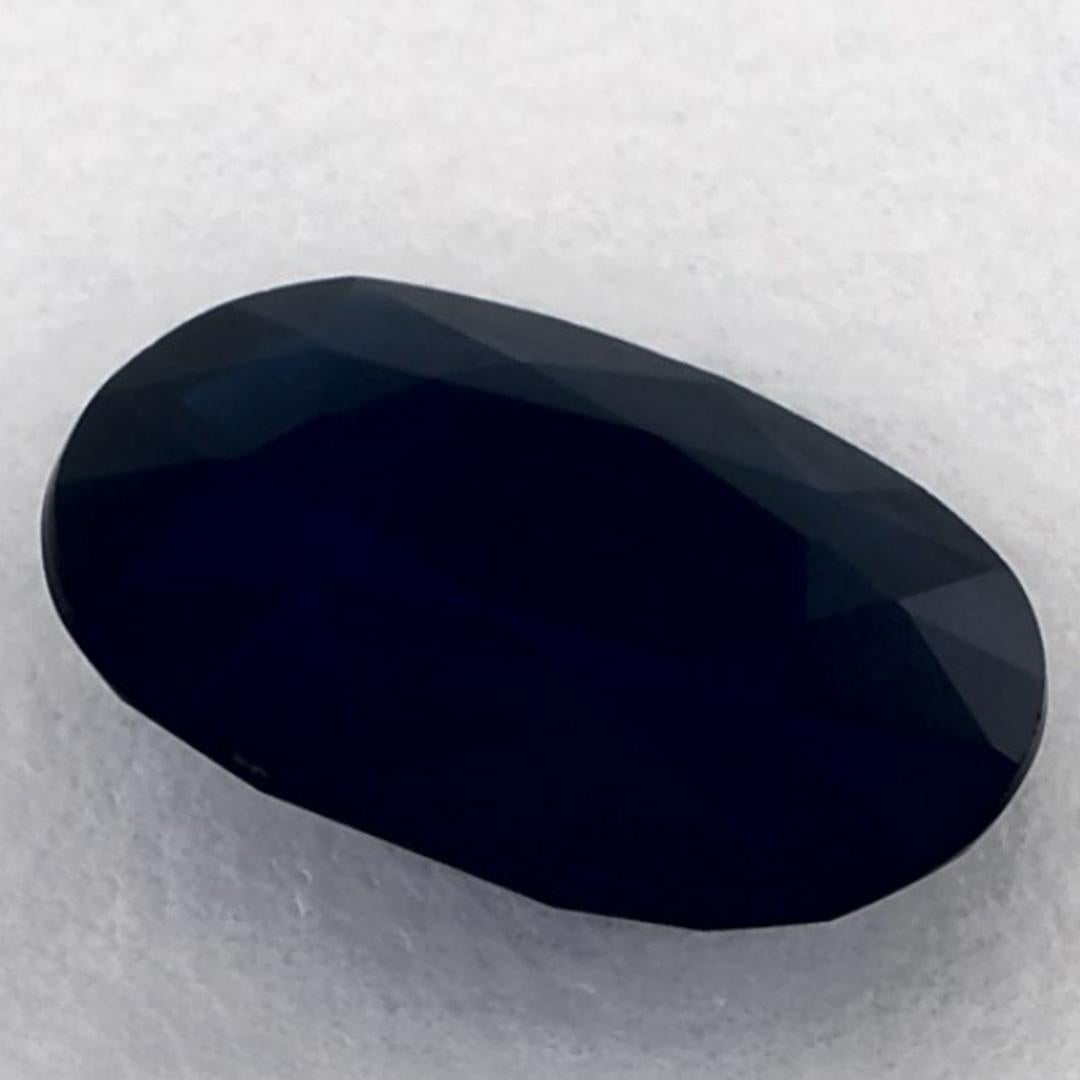 1.32 Ct Blue Sapphire Oval Loose Gemstone For Sale 1