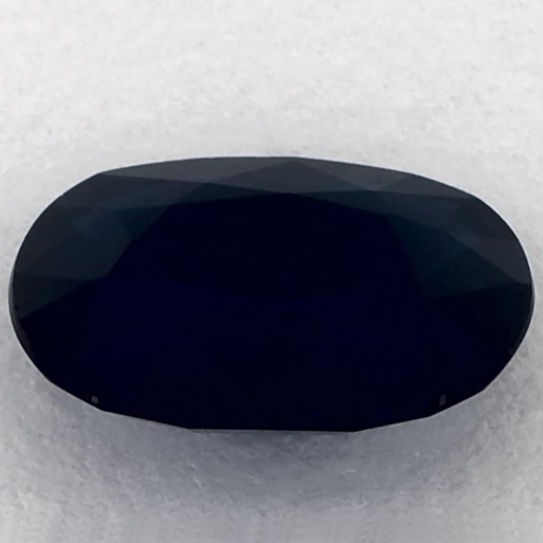 1.32 Ct Blue Sapphire Oval Loose Gemstone For Sale 3