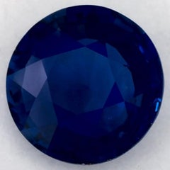 1.32 Ct Blue Sapphire Round Loose Gemstone (pierre précieuse en vrac)