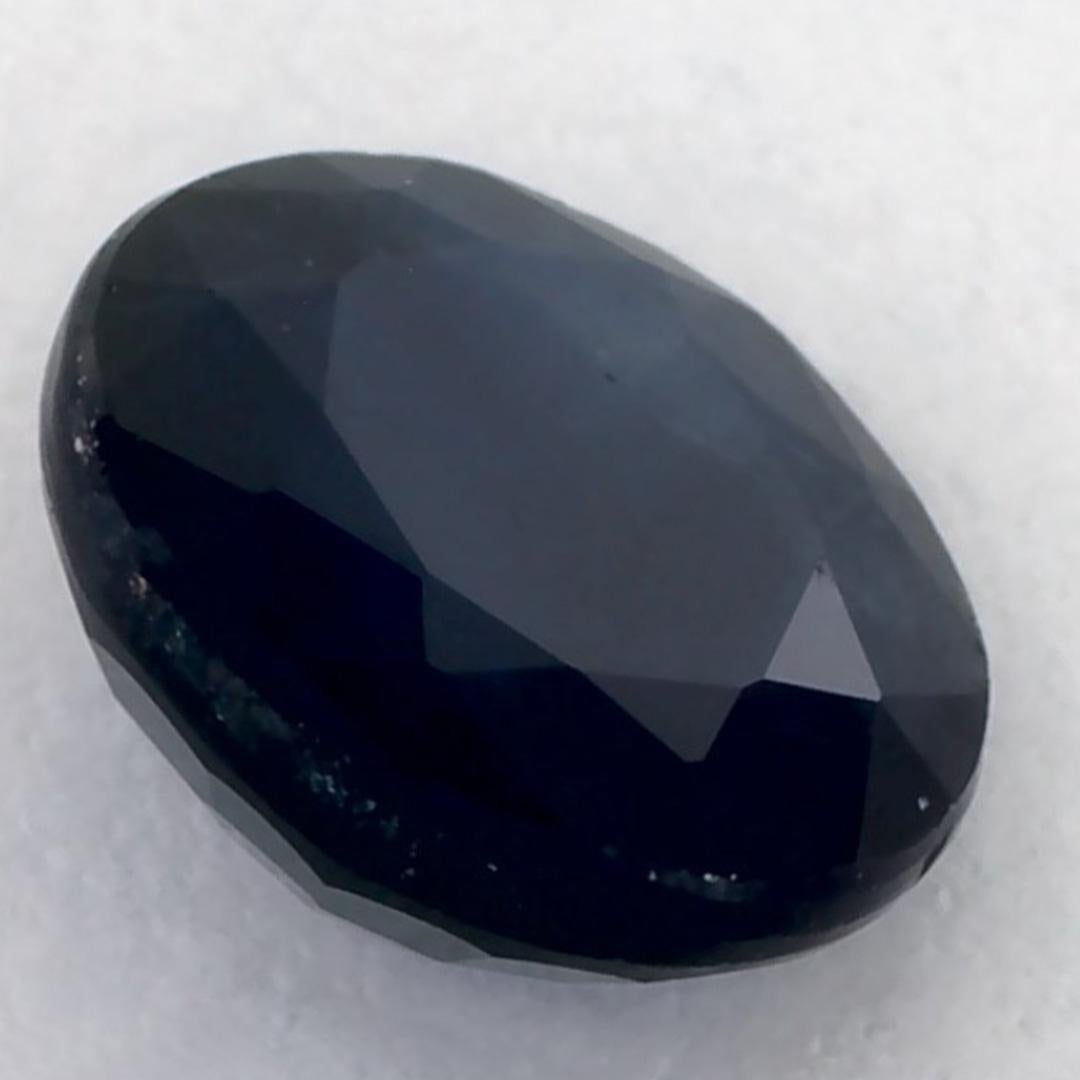 1.32 Ct Blue Sapphire Round Loose Gemstone (pierre précieuse en vrac) en vente 1