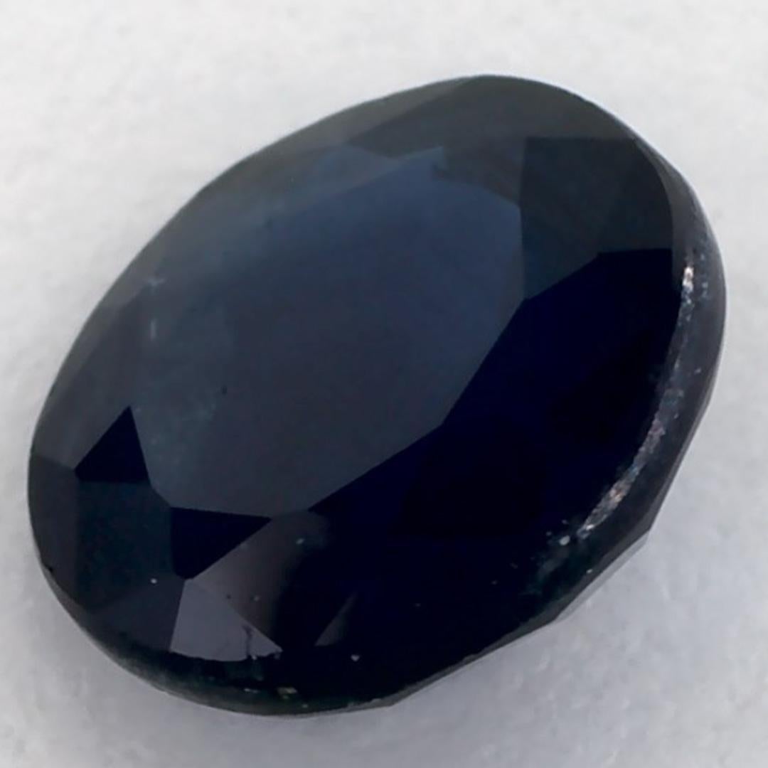 1.32 Ct Blue Sapphire Round Loose Gemstone (pierre précieuse en vrac) en vente 2