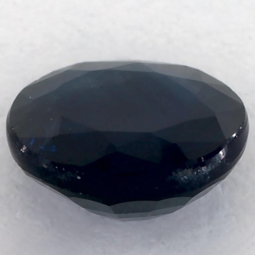 1.32 Ct Blue Sapphire Round Loose Gemstone (pierre précieuse en vrac) en vente 3