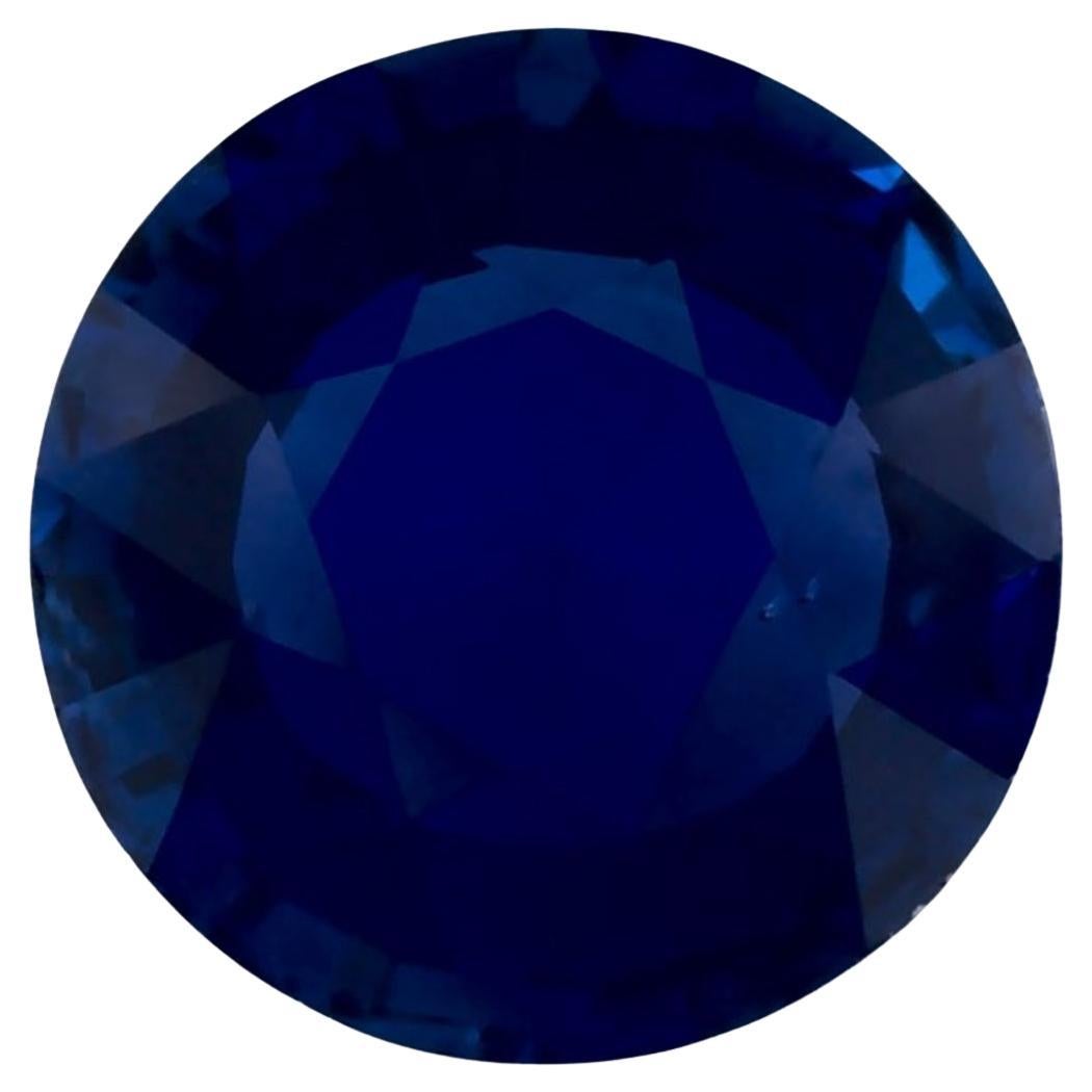 1.32 Ct Blue Sapphire Round Loose Gemstone
