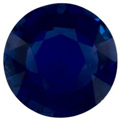 1.32 Ct Blue Sapphire Round Loose Gemstone