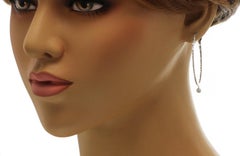 1.32 CT Diamonds in 18K White Gold Hoop Earrings