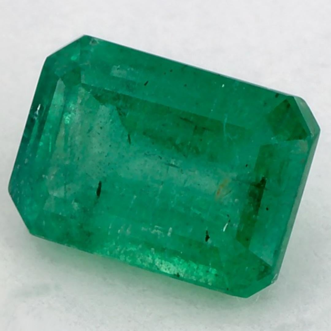 Octagon Cut 1.32 Ct Emerald Octagon Loose Gemstone For Sale