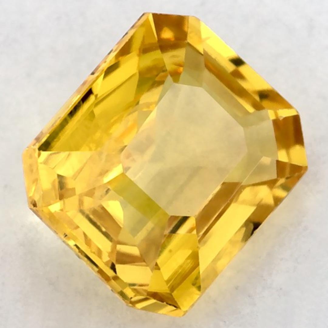 1.32 Ct Yellow Sapphire Octagon Loose Gemstone (pierre précieuse en vrac) Neuf - En vente à Fort Lee, NJ