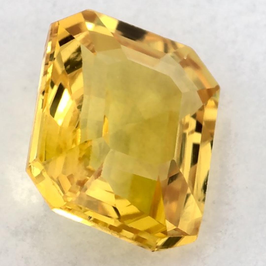1.32 Ct Yellow Sapphire Octagon Loose Gemstone (pierre précieuse en vrac) Pour femmes en vente