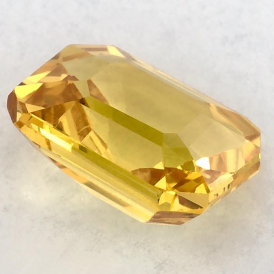 1.32 Ct Yellow Sapphire Octagon Loose Gemstone (pierre précieuse en vrac) en vente 1