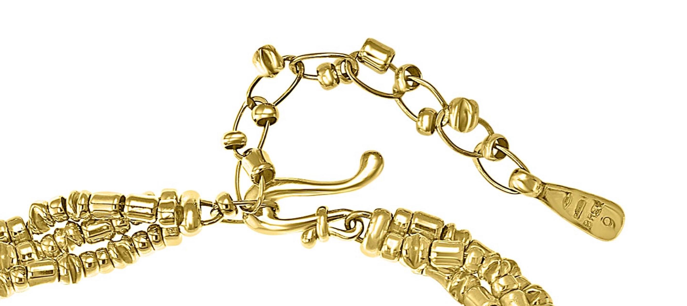 132 Gm 18 Karat Gelbgold Designer Orlando-Orlandini Halskette Damen im Angebot