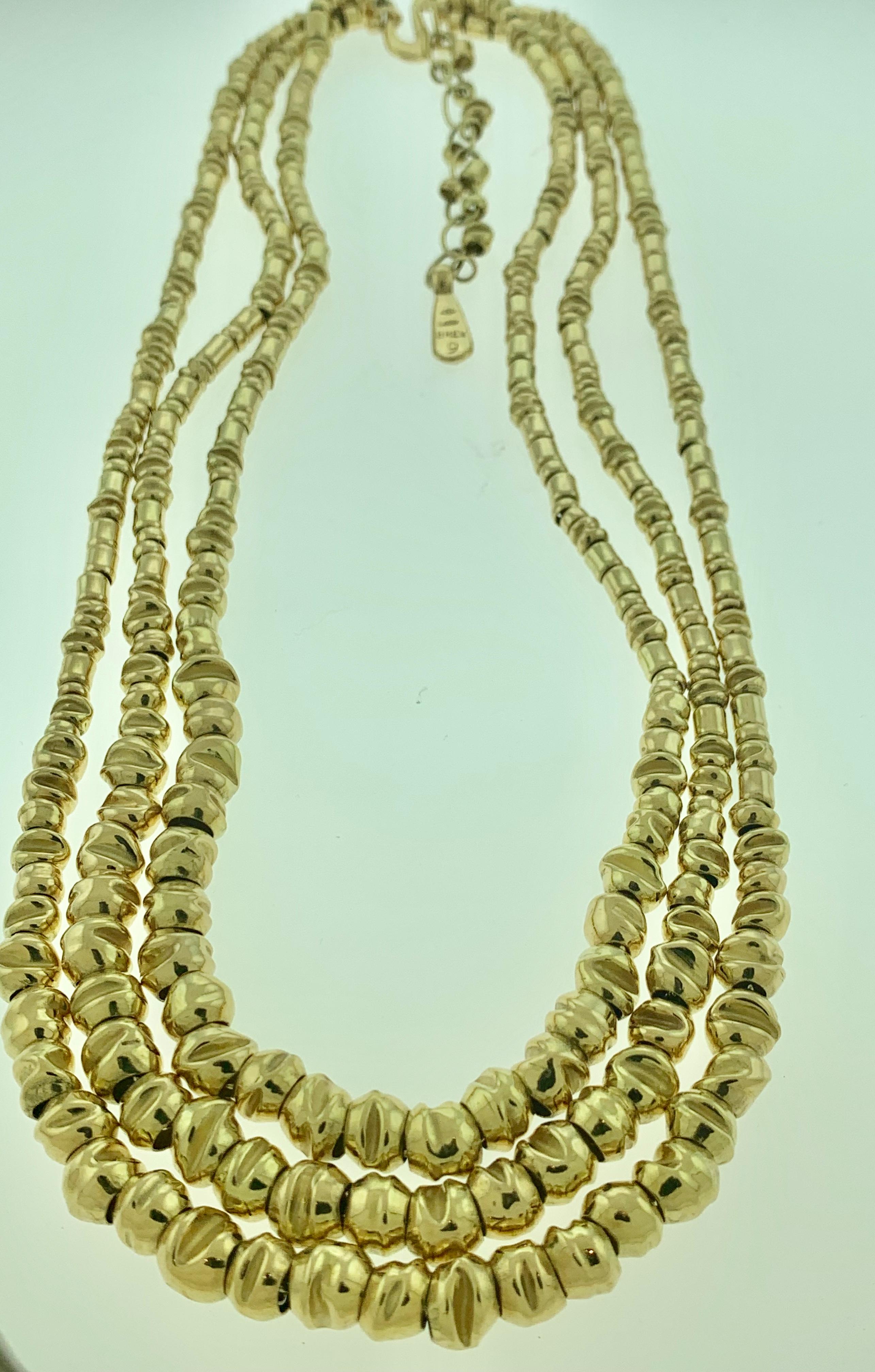 132 Gm 18 Karat Gelbgold Designer Orlando-Orlandini Halskette im Angebot 1