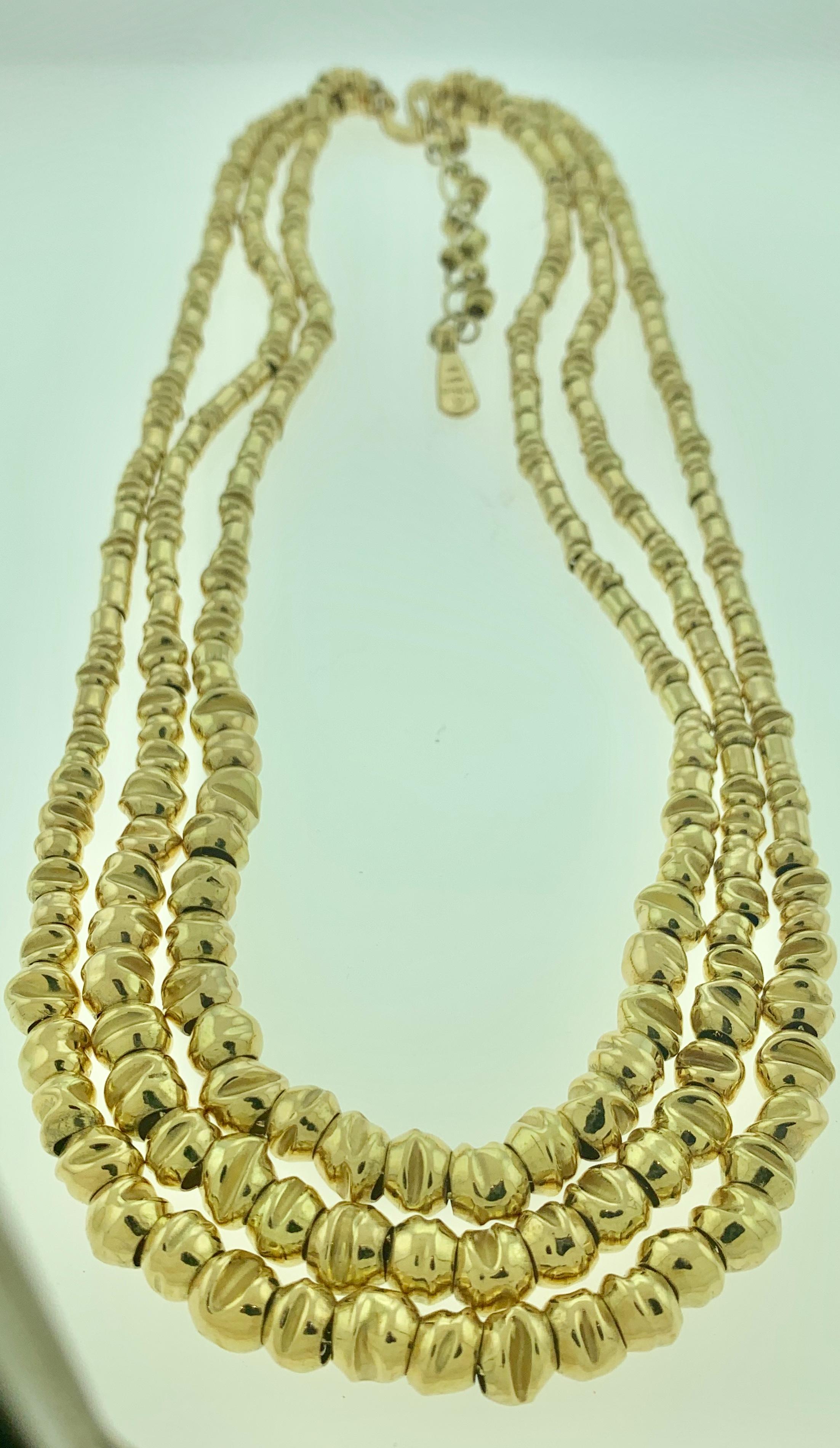 Women's 132 Gm 18 Karat Yellow Gold Designer Orlando-Orlandini Necklace For Sale