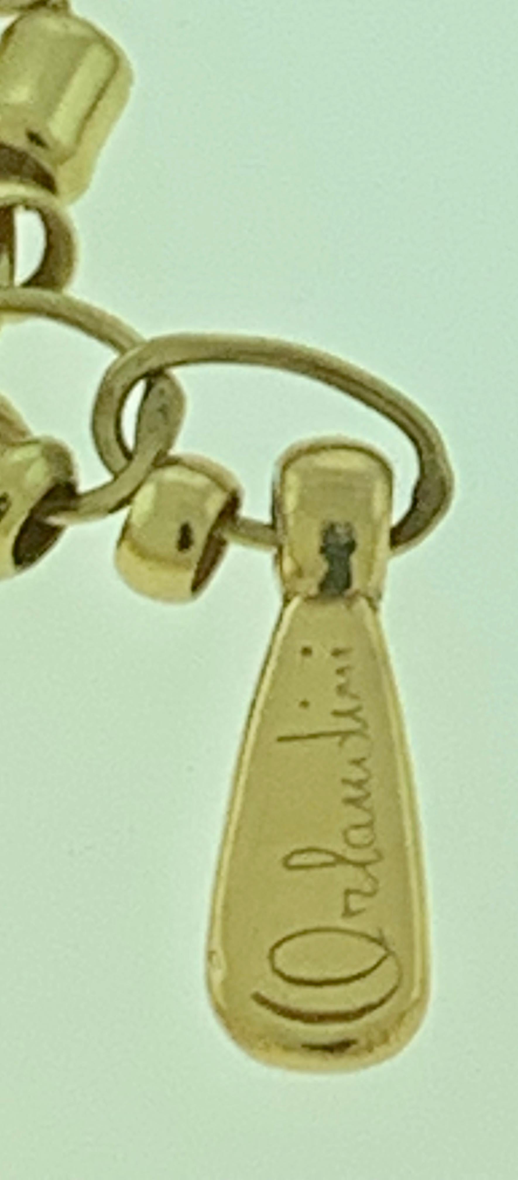 132 Gm 18 Karat Yellow Gold Designer Orlando-Orlandini Necklace For Sale 1