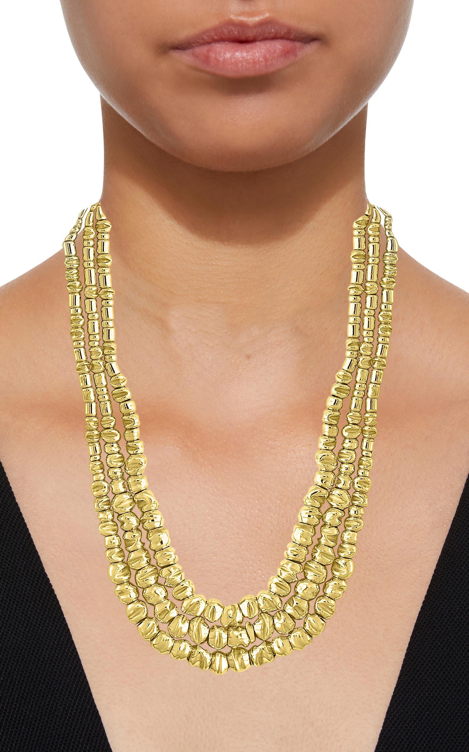 132 Gm 18 Karat Yellow Gold Designer Orlando-Orlandini Necklace For Sale 2