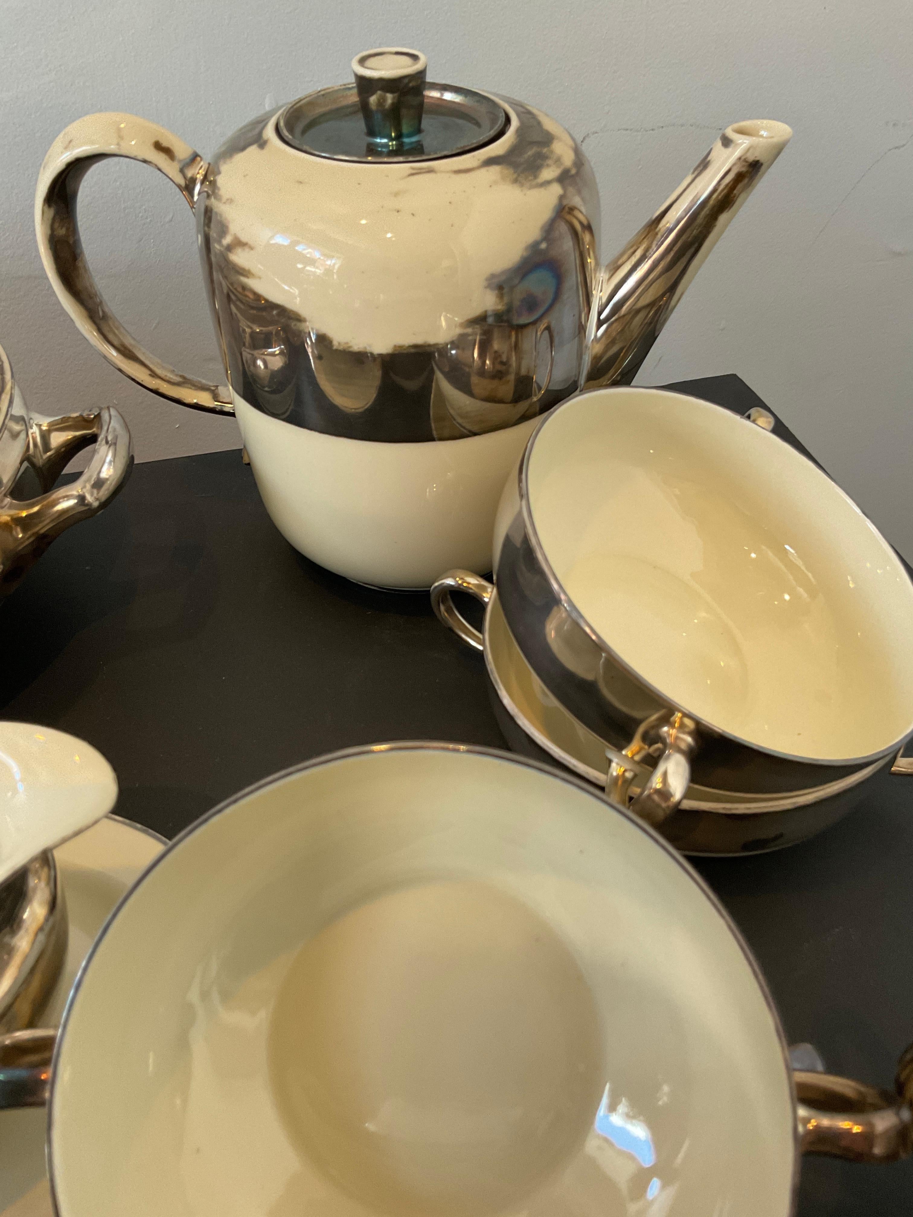 131 Pieces Of Johann Haviland Bavaria Sterling Rimmed Dishes For Sale 2