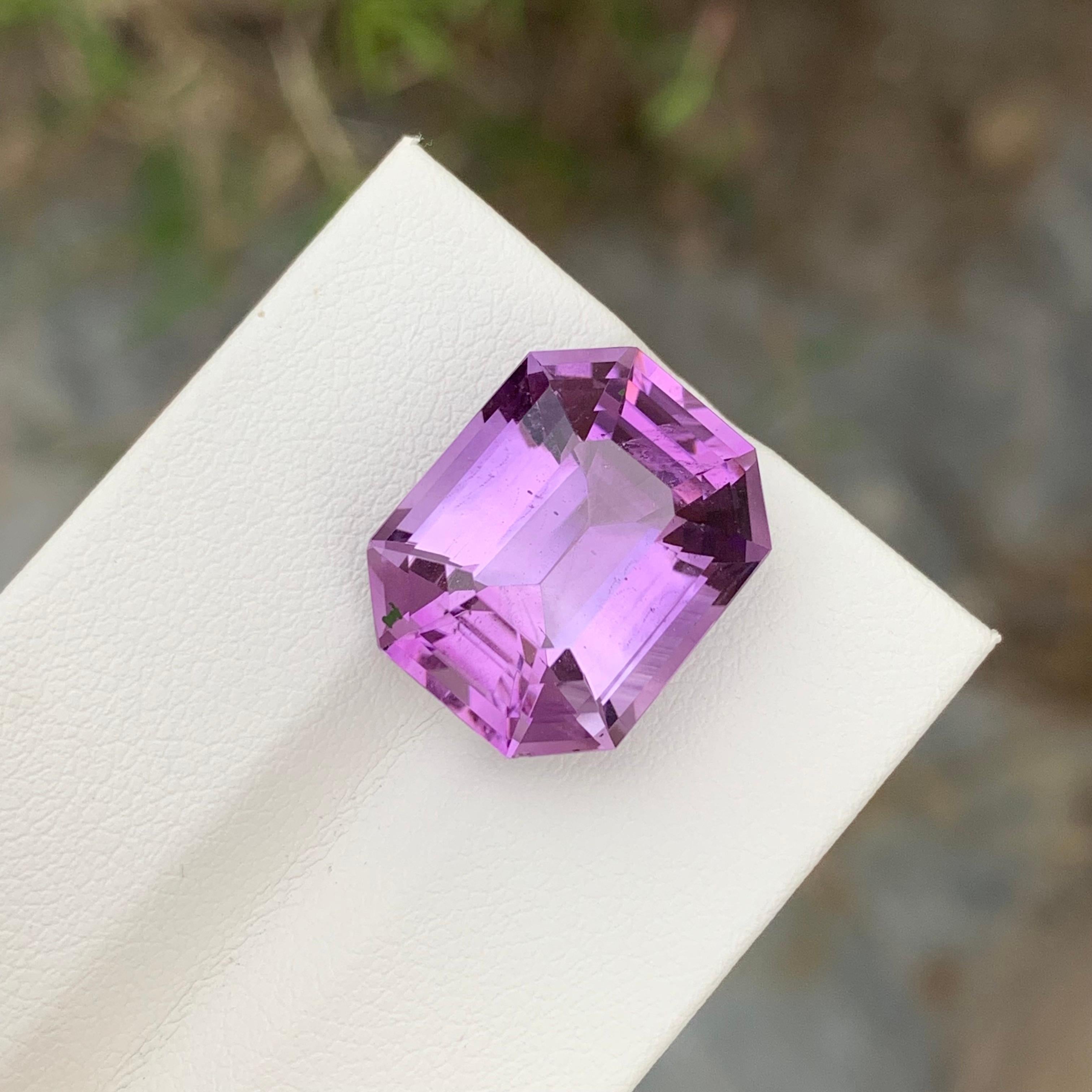 Arts and Crafts 13.20 Carat Natural Loose Amethyst February Birthstone Gem For Necklace For Sale