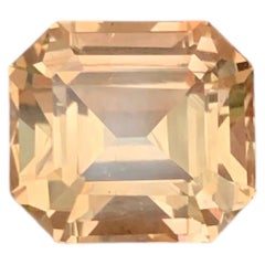 13.20 Carat Natural Loose Peach Topaz Stone Emerald Cut Pakistani Gemstone