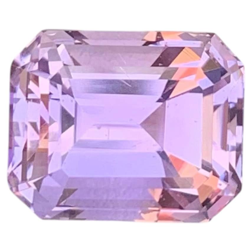 13.20 Carat Natural Loose Pink Color Kunzite Stone Emerald Cut Afghan Gemstone