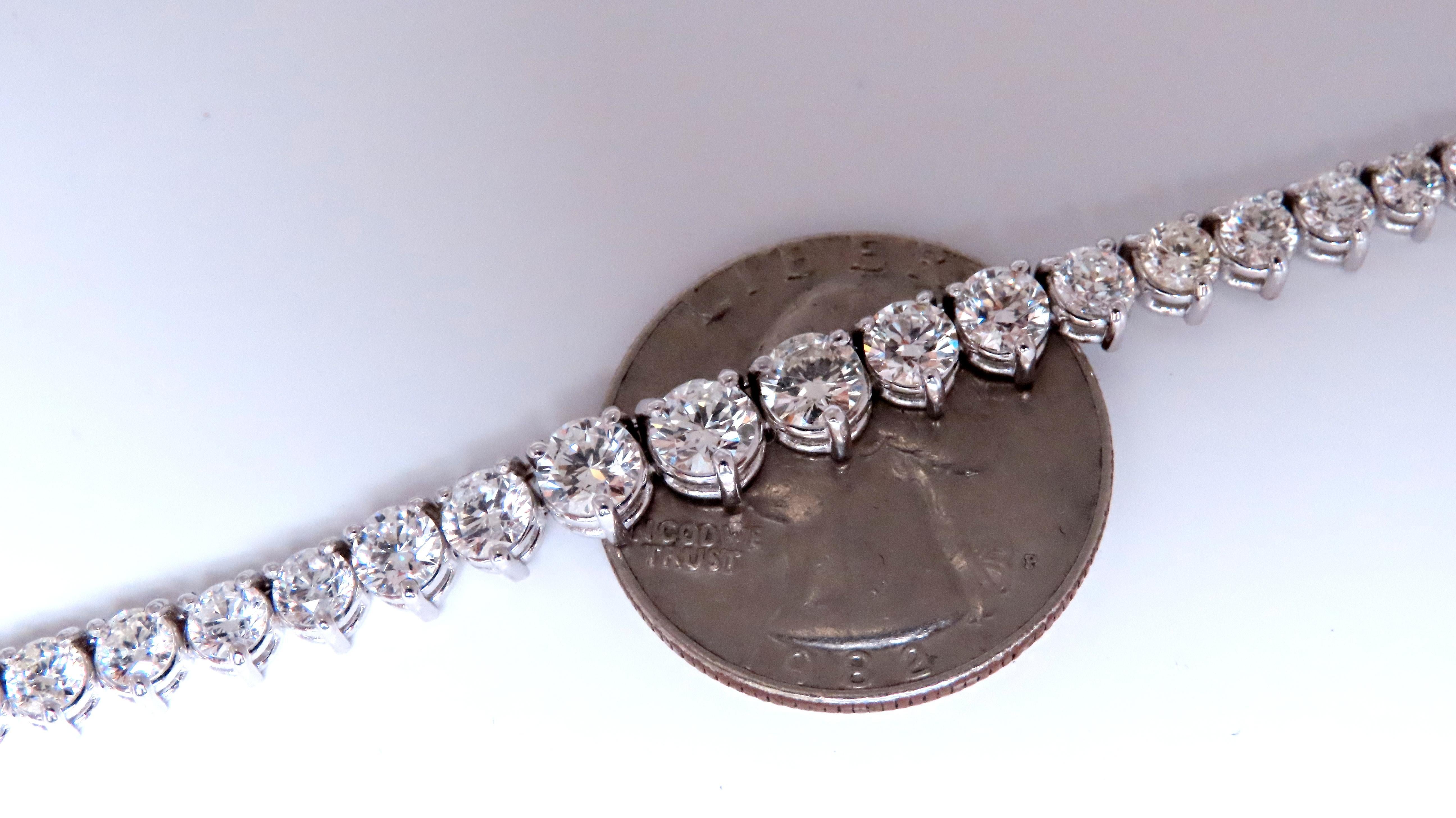 13.20ct Diamants Naturels Collier Tennis Riviera Or 14kt 12523 Pour femmes en vente