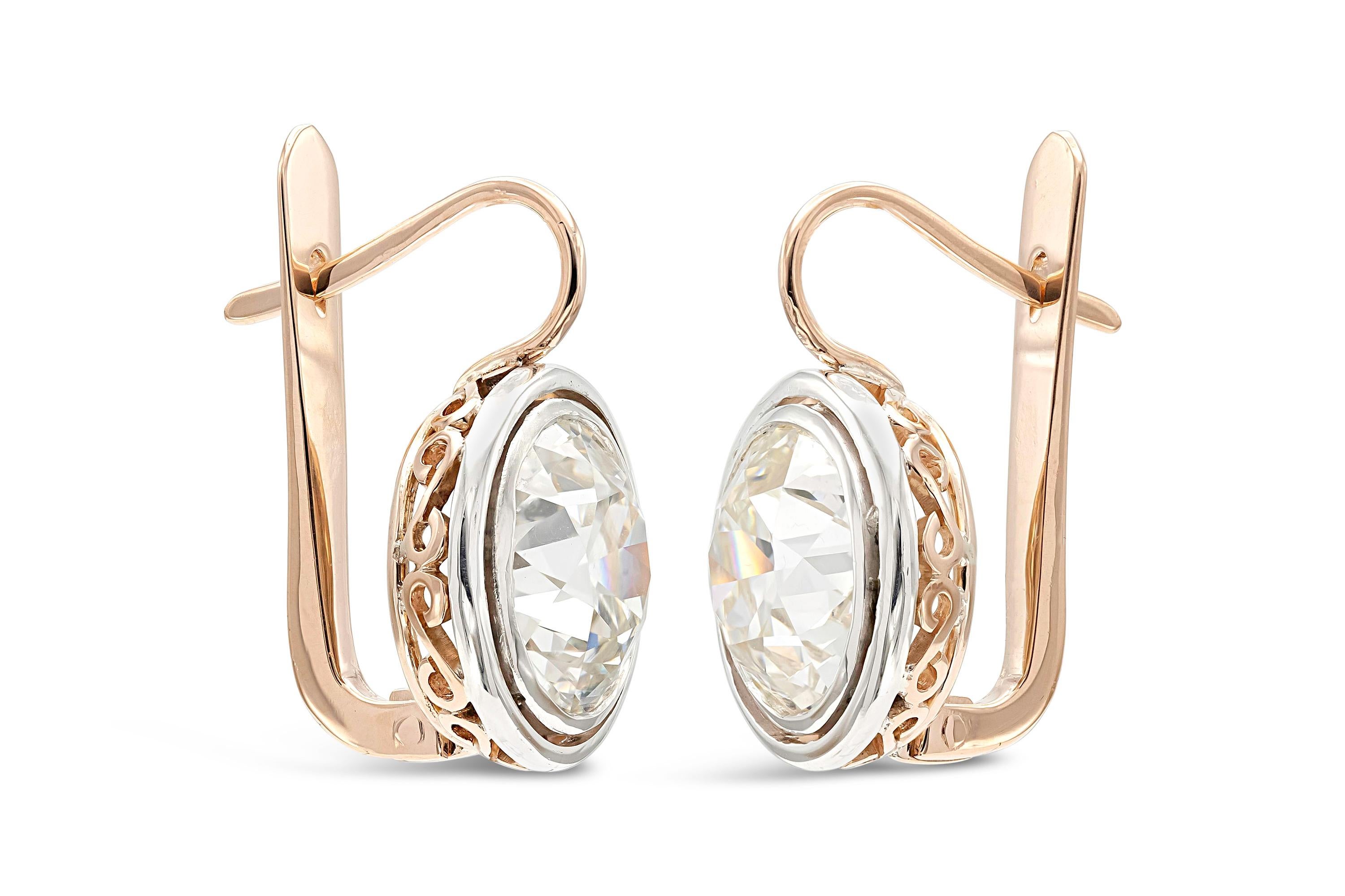 diamond double drop earrings