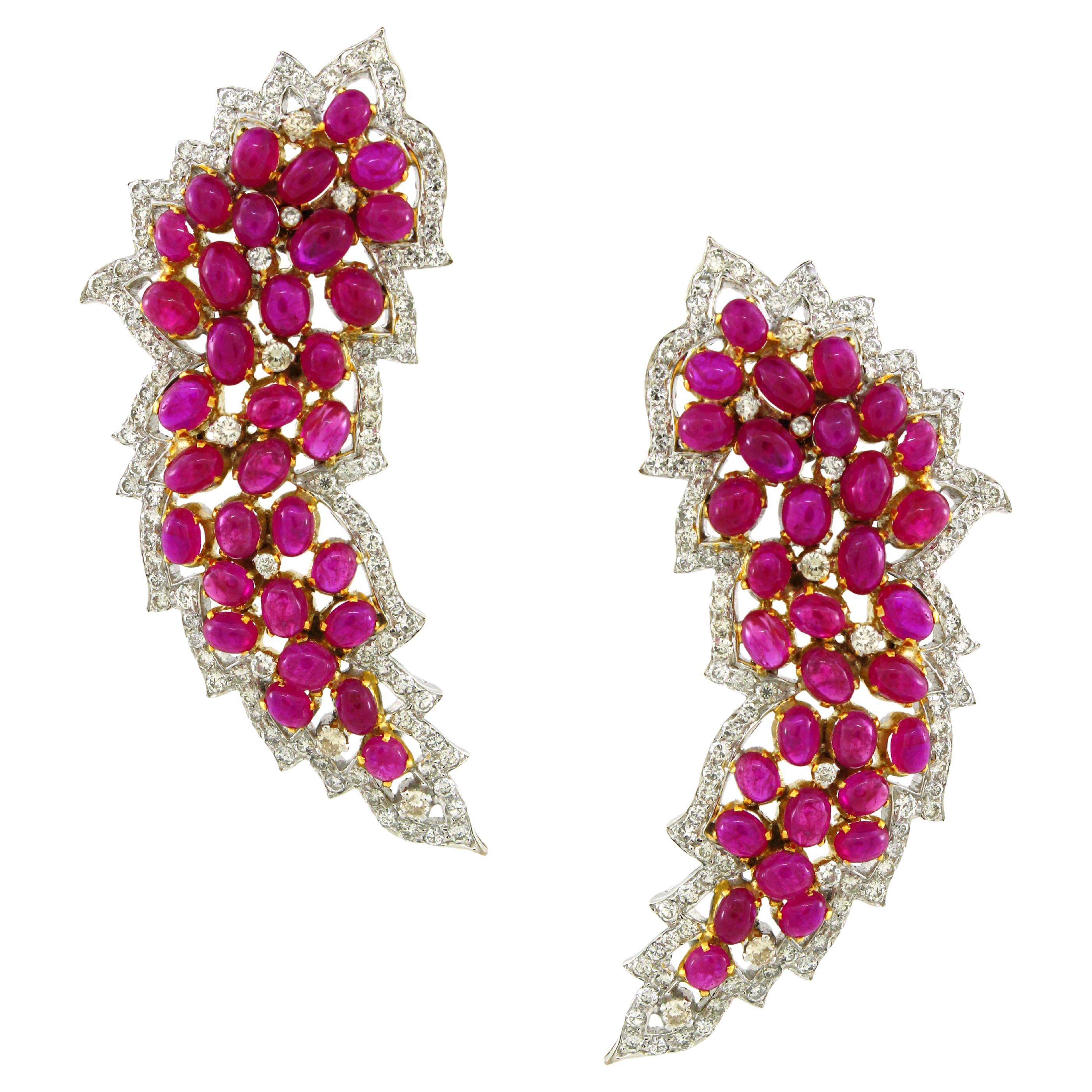 13.23 cts of Ruby Earrings